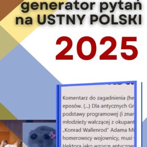 Generator pytań z definicjami, omówieniem i poradami strategicznymi język polski